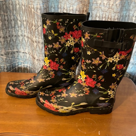 Shoes Womens Floral Rain Boots Size 11 Poshmark